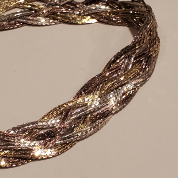 925 Sterling Silver Milor Italy Tri Color Braid - Picture 4 of 10